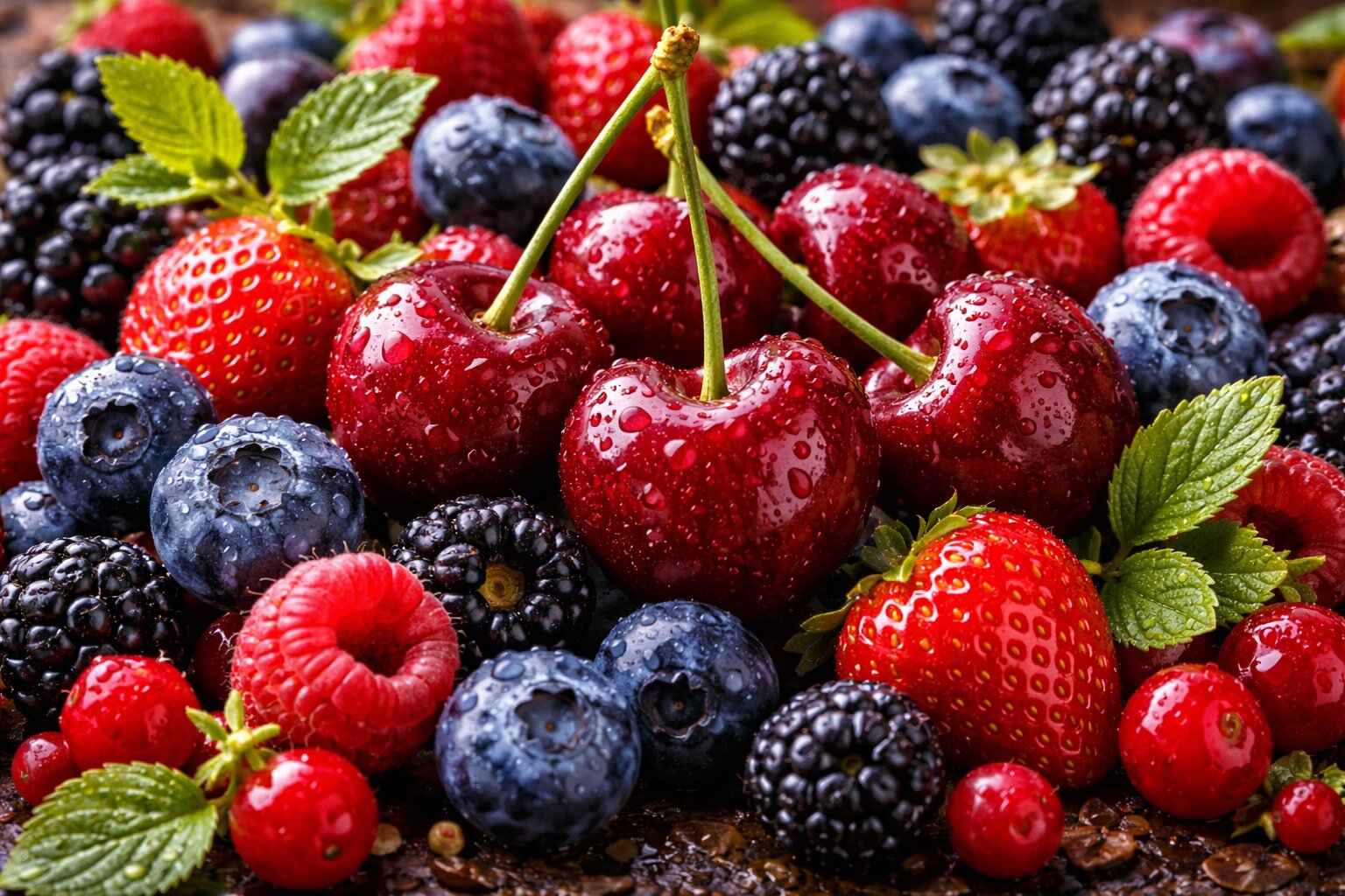 Lesní ovoce a višně